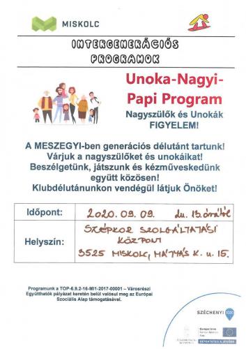 Unoka Nagyi Papi Program -  Szalonnasütés 1-es célterület