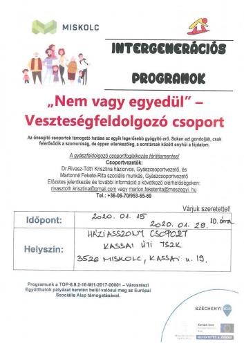 Nem vagy egyedül - Háziasszony csoport 2-es célterület